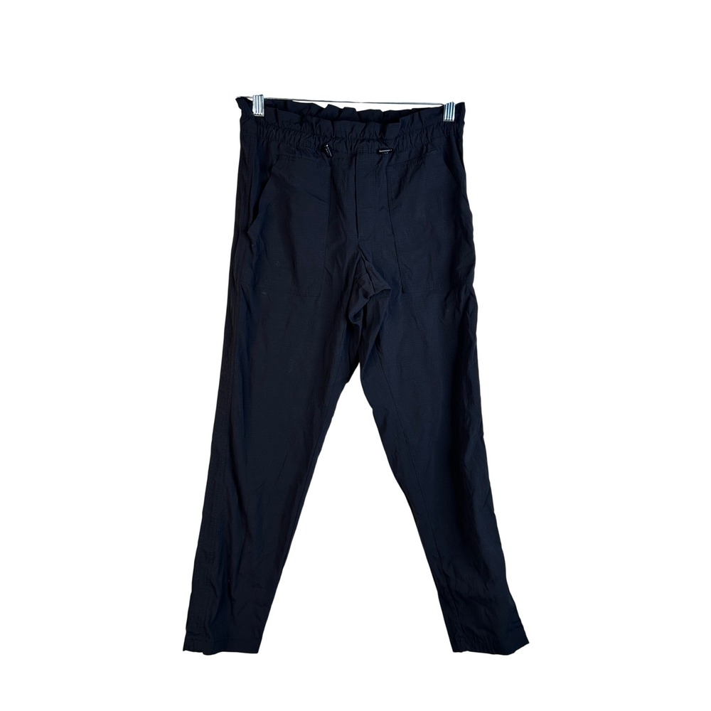 Athleta Women's Black Trekkie North Ripstop Paperbag Waist Jogger Pants Size 0